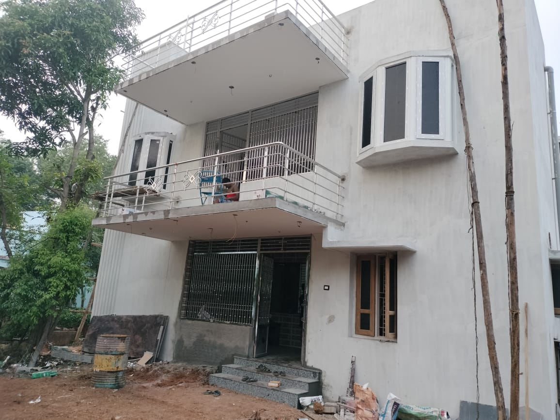 Aluminium partition door installation in a commercial office space in Coimbatore