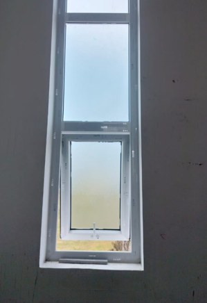 Aluminium casement window installed in a commercial space in Coimbatore