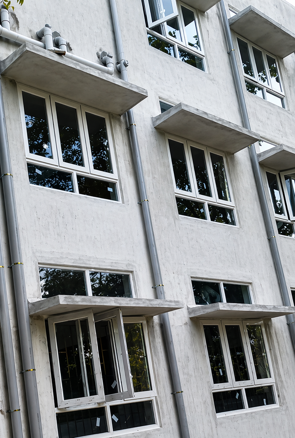 uPVC casement window project completed for an apartment complex in Coimbatore